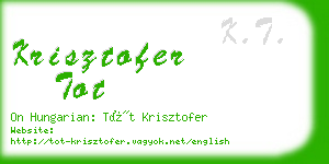 krisztofer tot business card